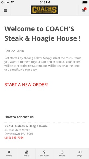 COACH'S Steak & Hoagie House(圖1)-速報App