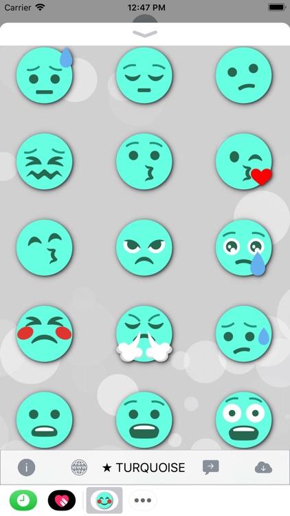 TURQUOISE Emoji • Stickers screenshot-3