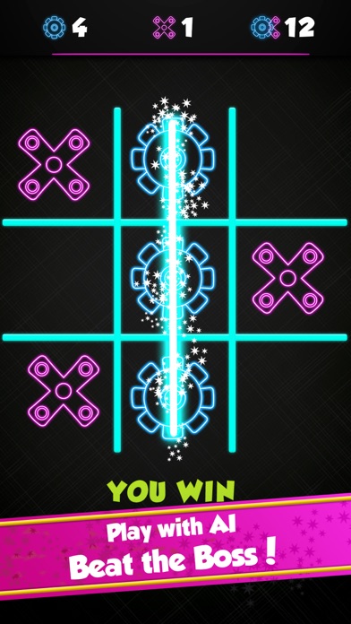 Tic Tac Toe Glow - Fidget Spin screenshot 3