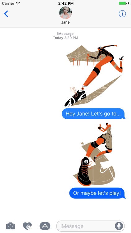 Sport Stickers - skateboard, run, workout, basket