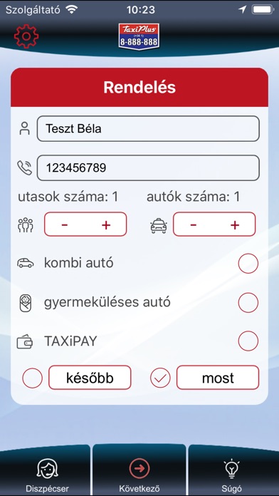 TaxiPlus Rendelés screenshot 2