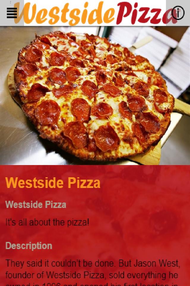 Westside Pizza screenshot 2