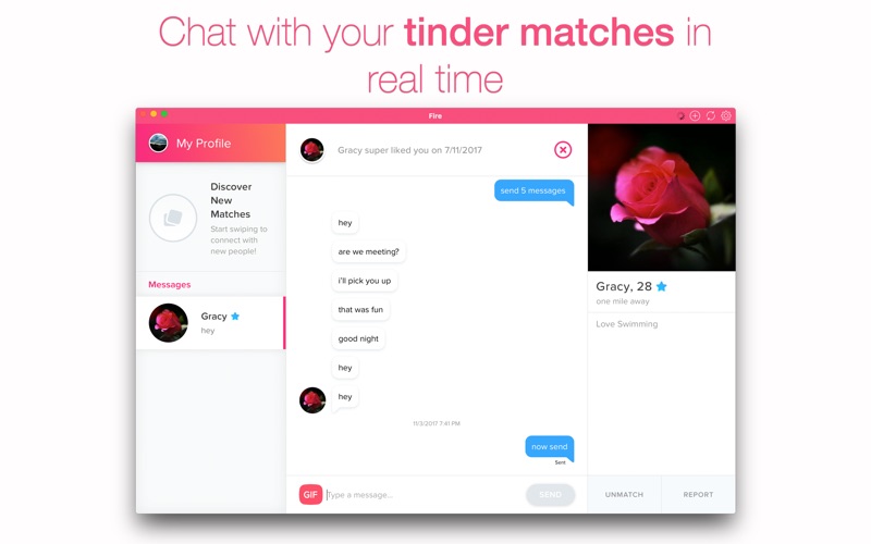 Fire - App for Tinder Dating for Pc Screenshots.