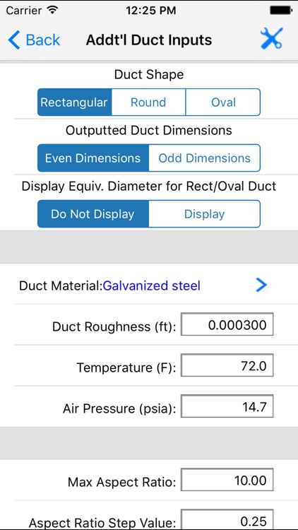 ASHRAE HVAC Duct Sizer