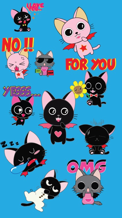 Vampire Kitty Stickers