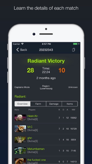 DotaArmory - Dota 2 Statistics(圖2)-速報App