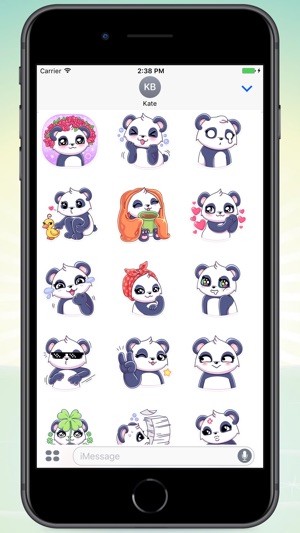 White Panda! Stickers