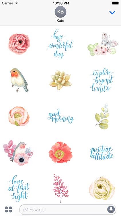 Watercolor Vintage Flowers Nature Birds and Wishes