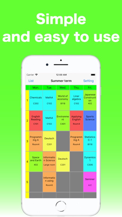 Grade TimeTable for Student