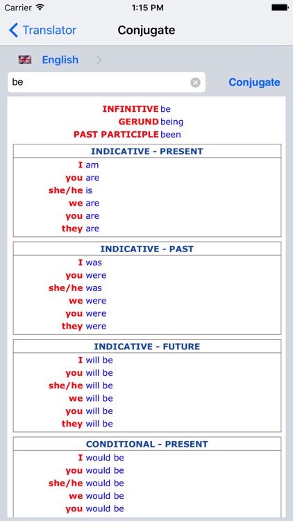 Verb Conjugation