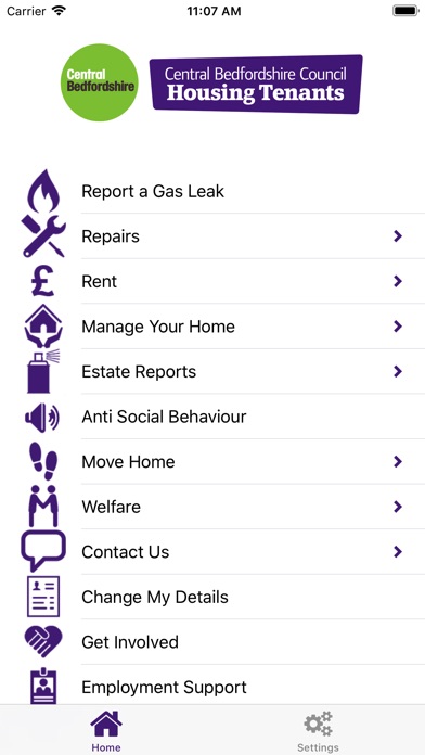 Central Beds Council tenants screenshot 2