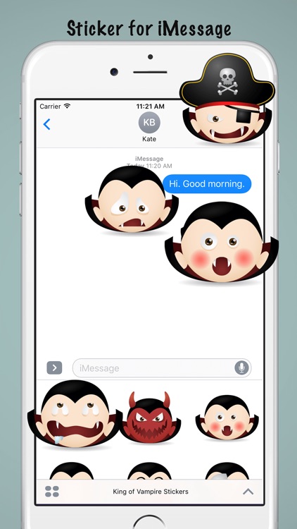 King of Vampire Stickers: Dracula vs Skull