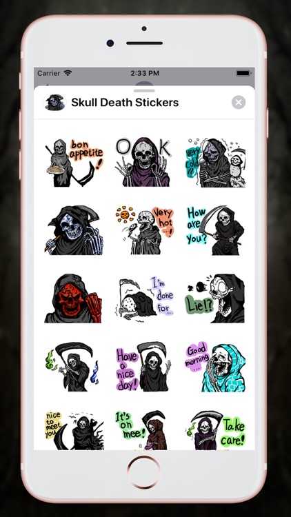 Skull Death Stickers screenshot-3