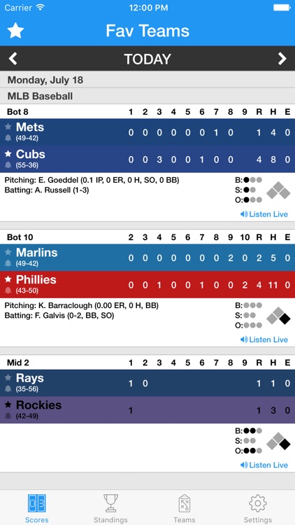 Pro Baseball Live Radio Stream