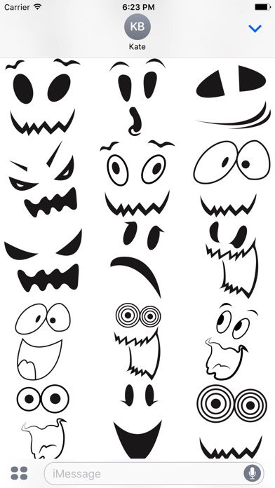 Halloween face simple emoji screenshot 2
