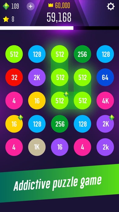 2048 connect: 2 & 2 game screenshot 2