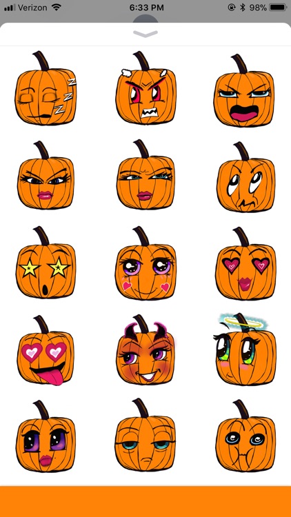 Tasty Face Pumpkin Stickers screenshot-3