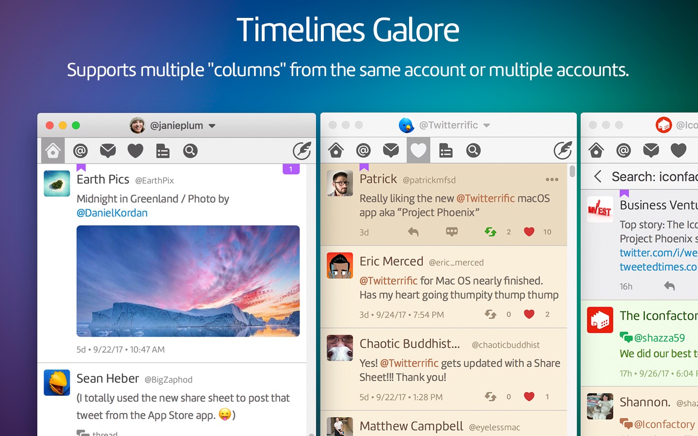 Screenshot do app Twitterrific: Tweet Your Way