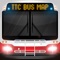 Shows you where TTC buses and streetcars are on a map