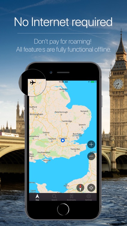 London, UK Offline Navigation