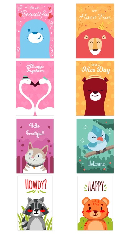 Happy Talk by Cute & Lovely Animal Characters screenshot-4