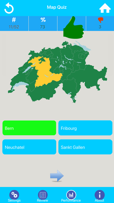 Swiss Cantons Quiz screenshot 2