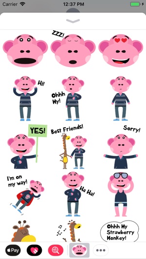 My Strawberry Monkey Stickers(圖3)-速報App