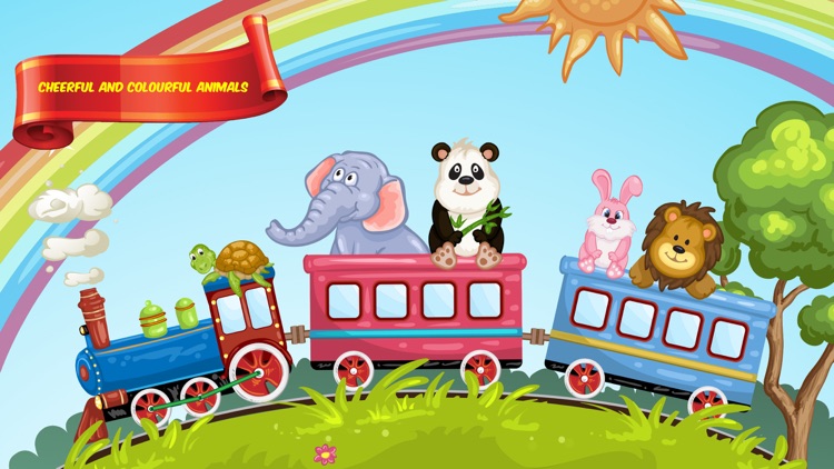 Animals Train for Toddlers Fun