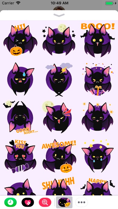 Moji Bat Scary Stickers screenshot 3