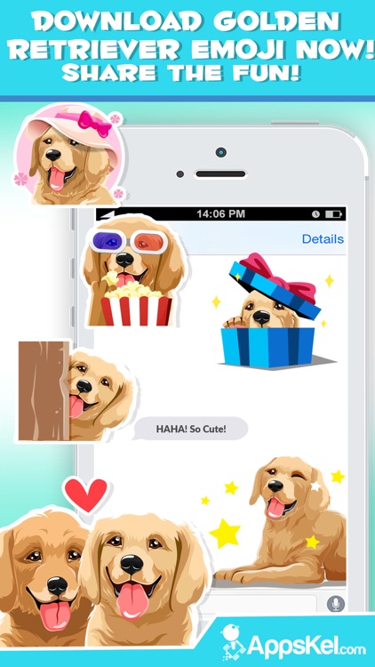 Golden Retriever Dog Emoji screenshot-4