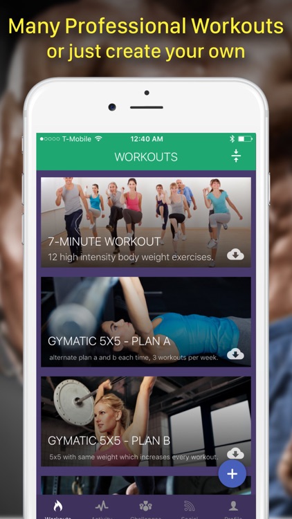 Gymatic Workout Tracker: Exercise Routines Gym Log