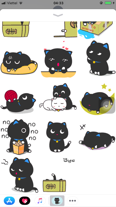 Black Cat Stickers Animated screenshot 2