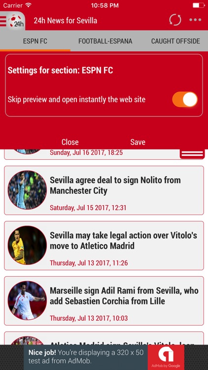 24h News for Sevilla FC