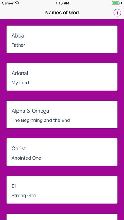 Names of God - OT & NT