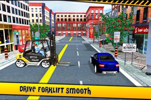 City Traffic Police Forklift Simulator screenshot 2