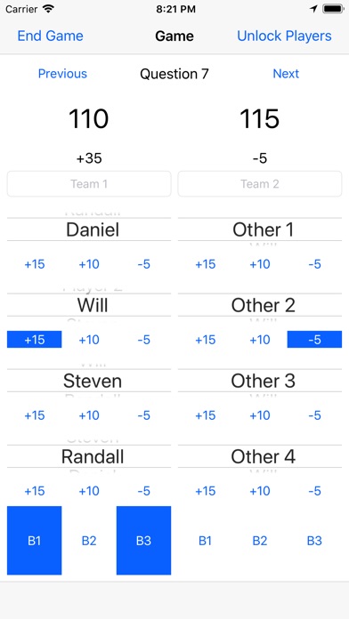 Quiz Bowl Score Tracker screenshot 2
