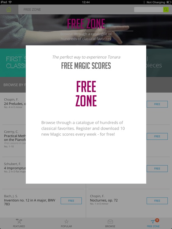 Interactive Piano Sheet Music