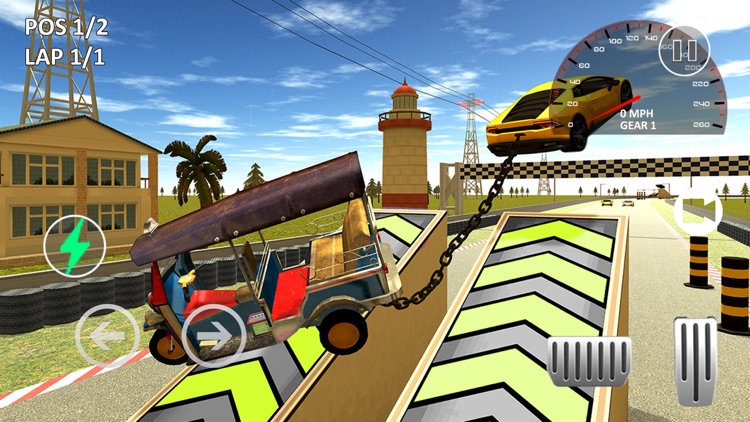 Tuk Tuk Chained Car Racing screenshot-4