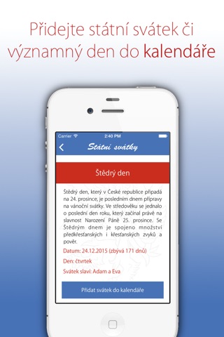Státní svátky screenshot 3