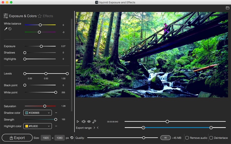 liquivid Video Exposure and Effects Mac 破解版 视频增强工具