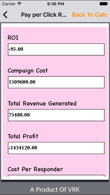 Profit & Loss Calc