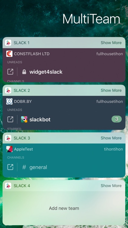 Widgets for Slack