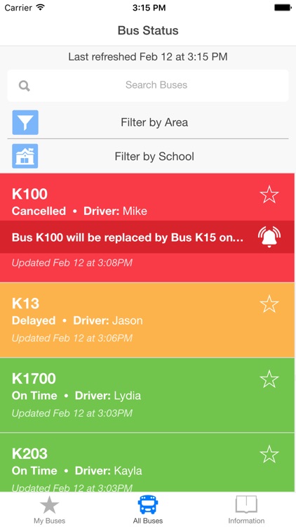 WRSD Bus Status App