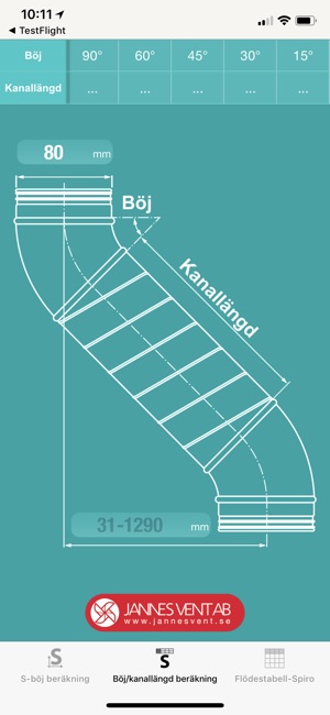 Ventilation s-böj beräkning(圖2)-速報App