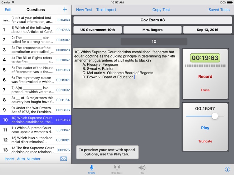 Audio Exam Creator