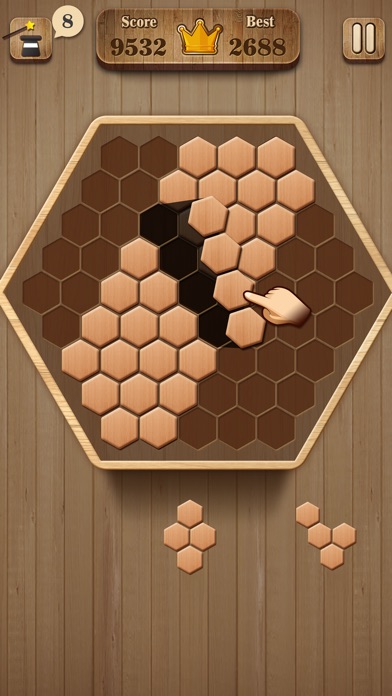 Wooden Hexagon Fit: Hexa Block screenshot 3