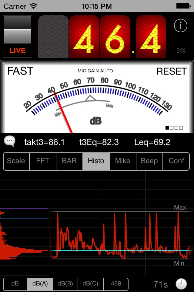 SPLnFFT Noise Meter screenshot 4