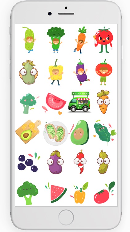 Vegan Food Stickers and Vegetarian