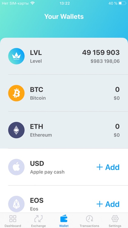 LevelApp - Crypto Wallet