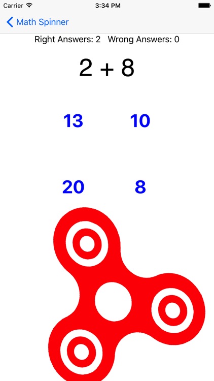 Math Spinner for Grade School